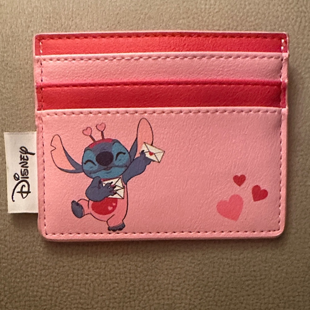 Disney Pink and Red Stitch Card Holder for Kids